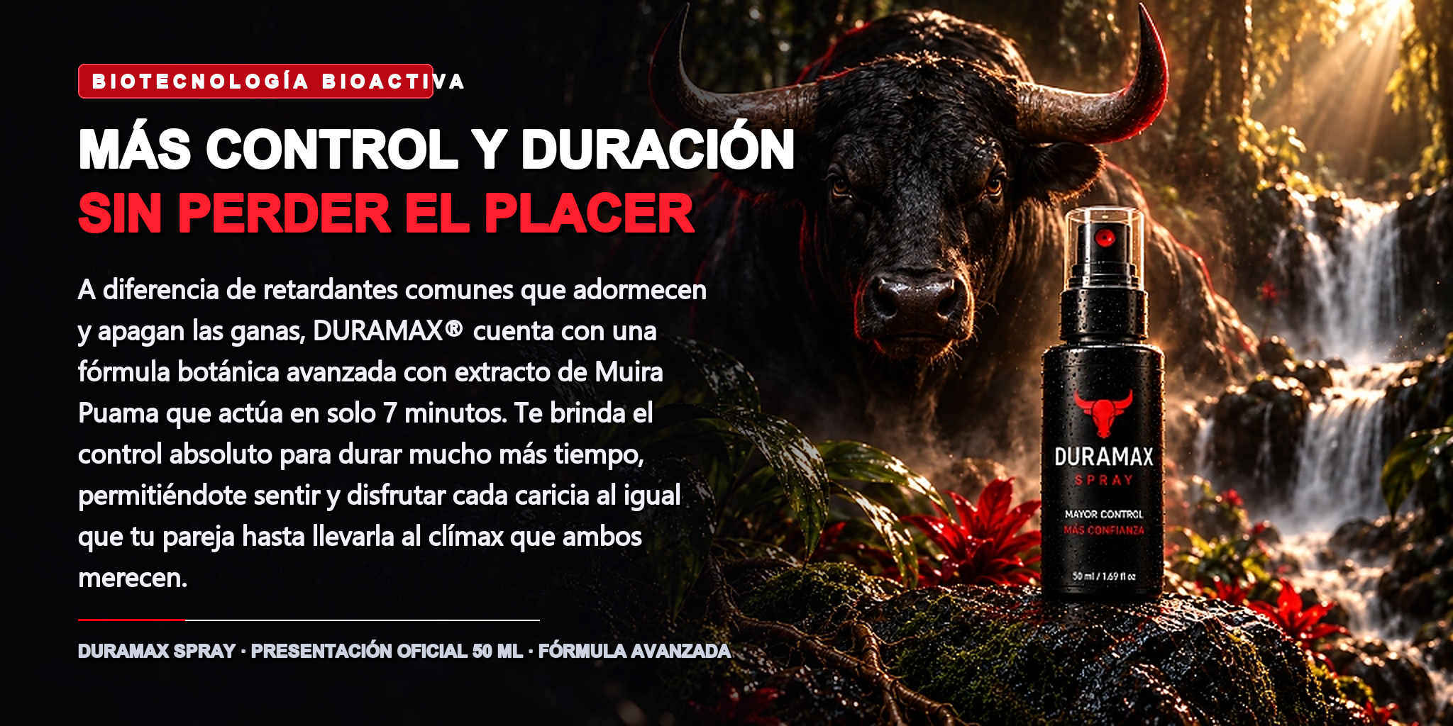 DURAMAX SPRAY 50 ml - Más Control y Duración Sin Perder el Placer: Fórmula Botánica Avanzada